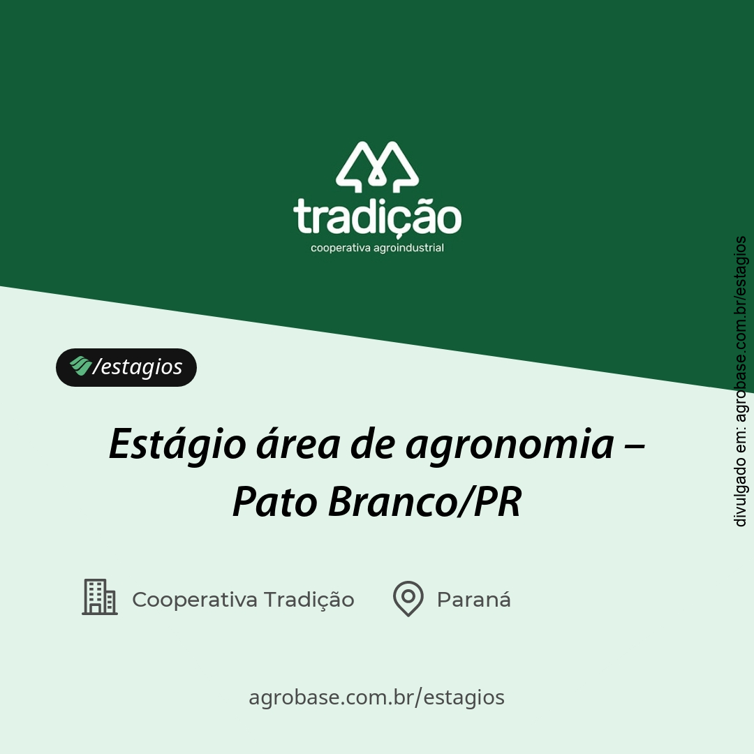 Estágio área de agronomia – Pato Branco/PR