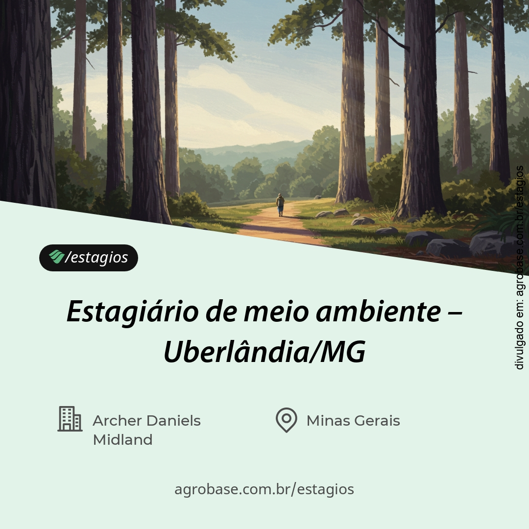 Estagiário de meio ambiente – Uberlândia/MG