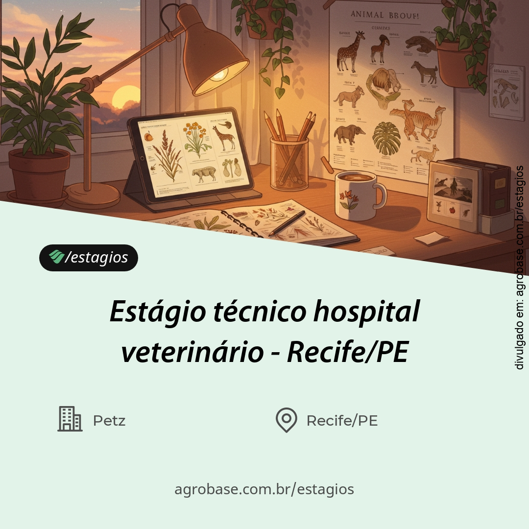 Estágio técnico hospital veterinário – Recife/PE