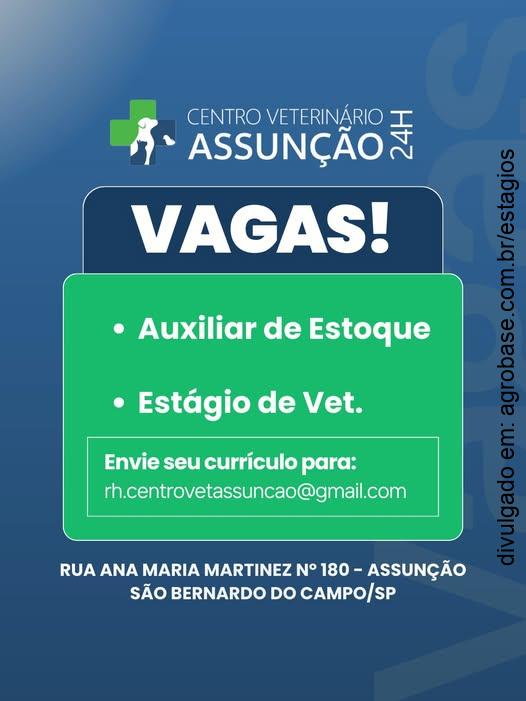 Estágio centro veterinário – São Bernardo do Campo/SP