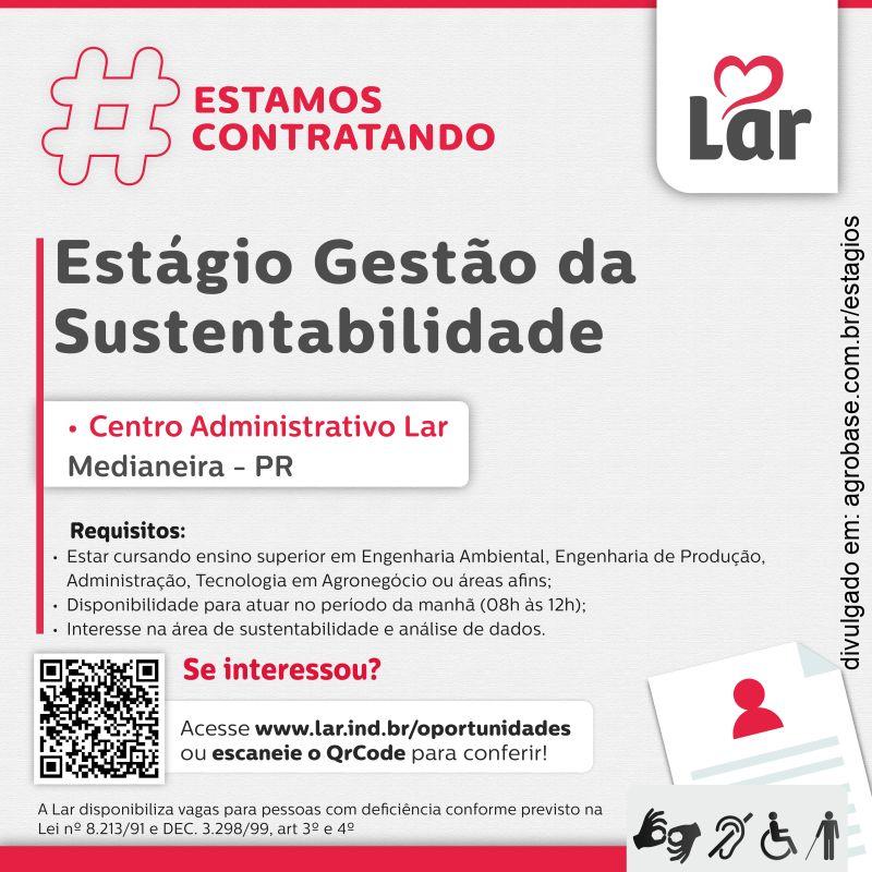 Estágio gestão da sustentabilidade – Medianeira/PR