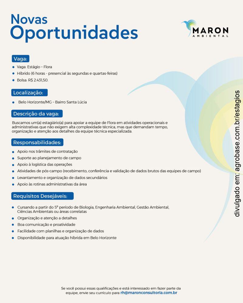 Estágio em flora – Belo Horizonte/MG (híbrido)