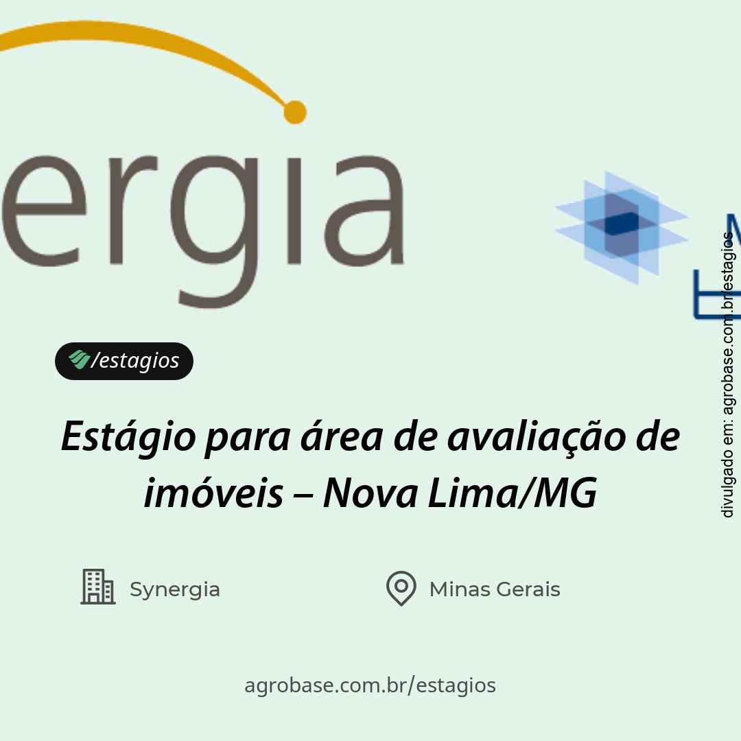 Estágio para área de avaliação de imóveis – Nova Lima/MG