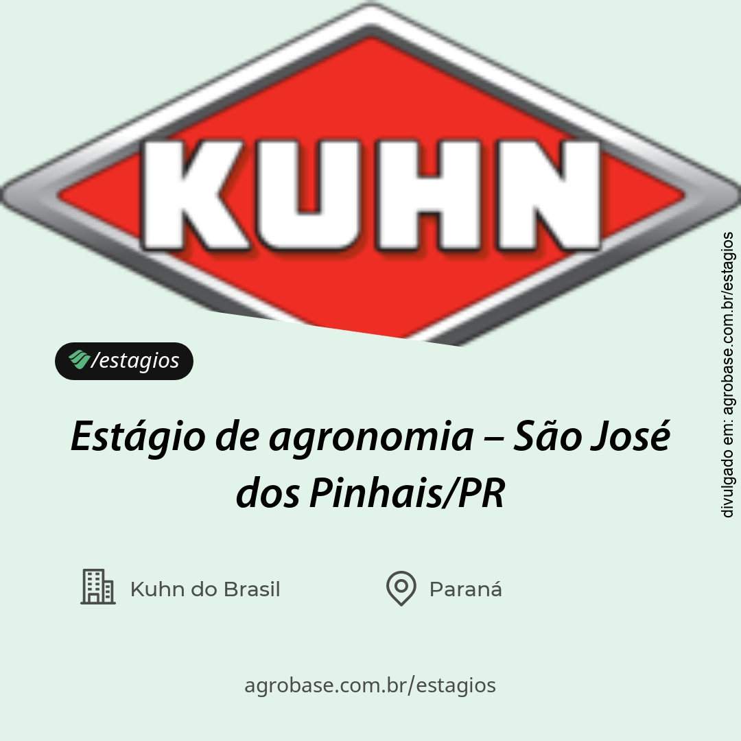 Estágio de agronomia – São José dos Pinhais/PR
