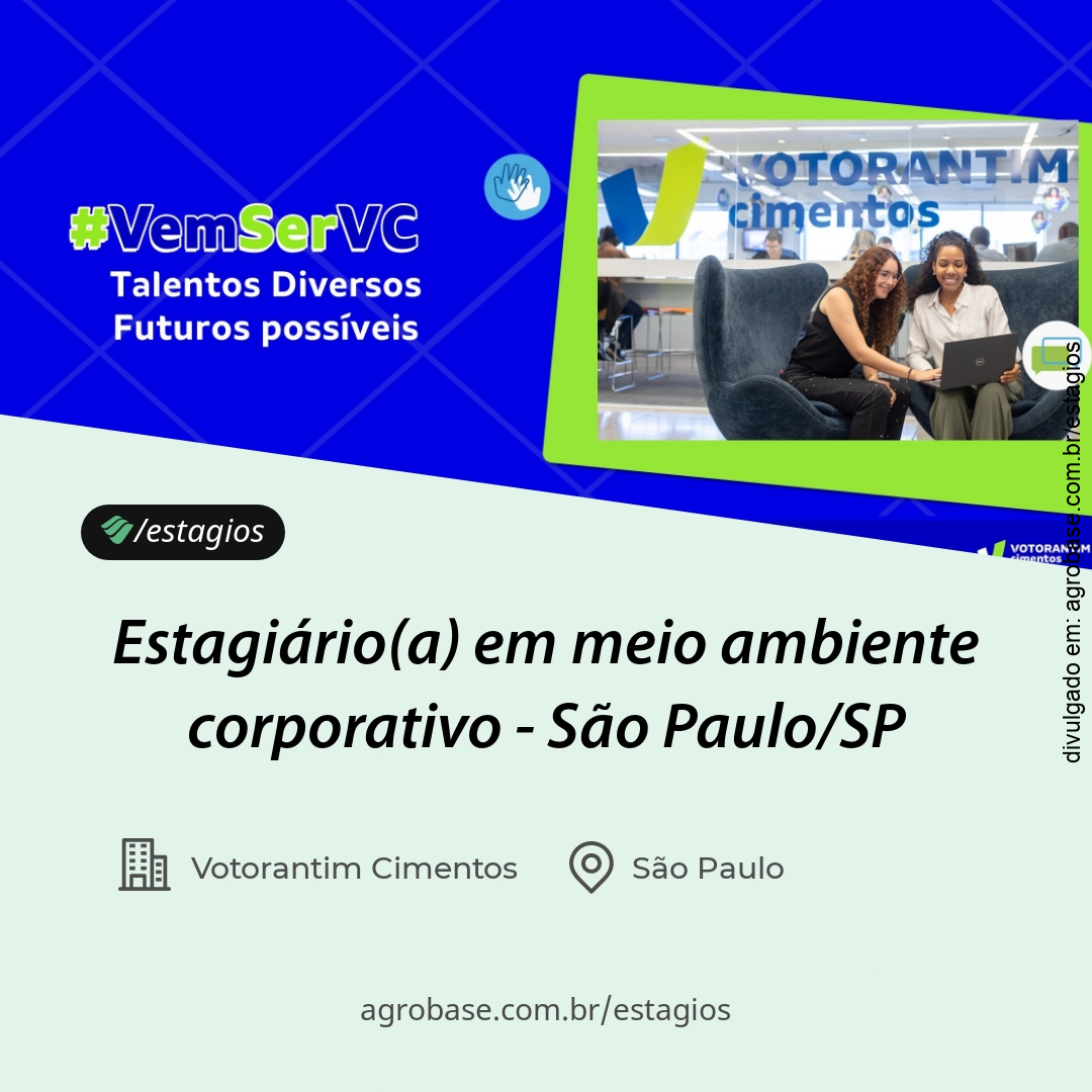 Estagiário(a) em meio ambiente corporativo – São Paulo/SP
