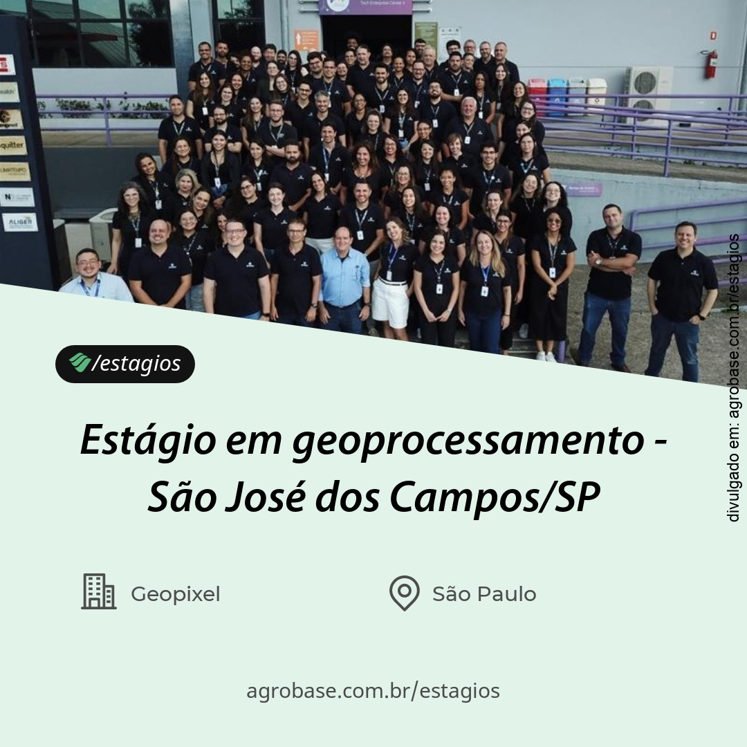 Estágio em geoprocessamento – São José dos Campos/SP