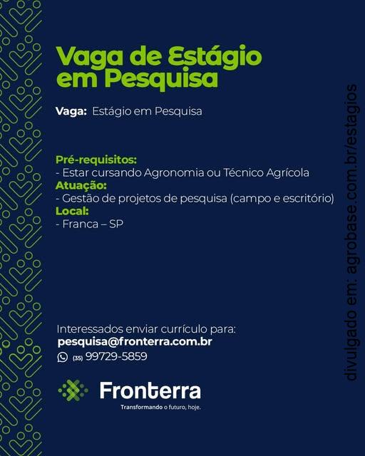 Estágio em pesquisa – Franca/SP
