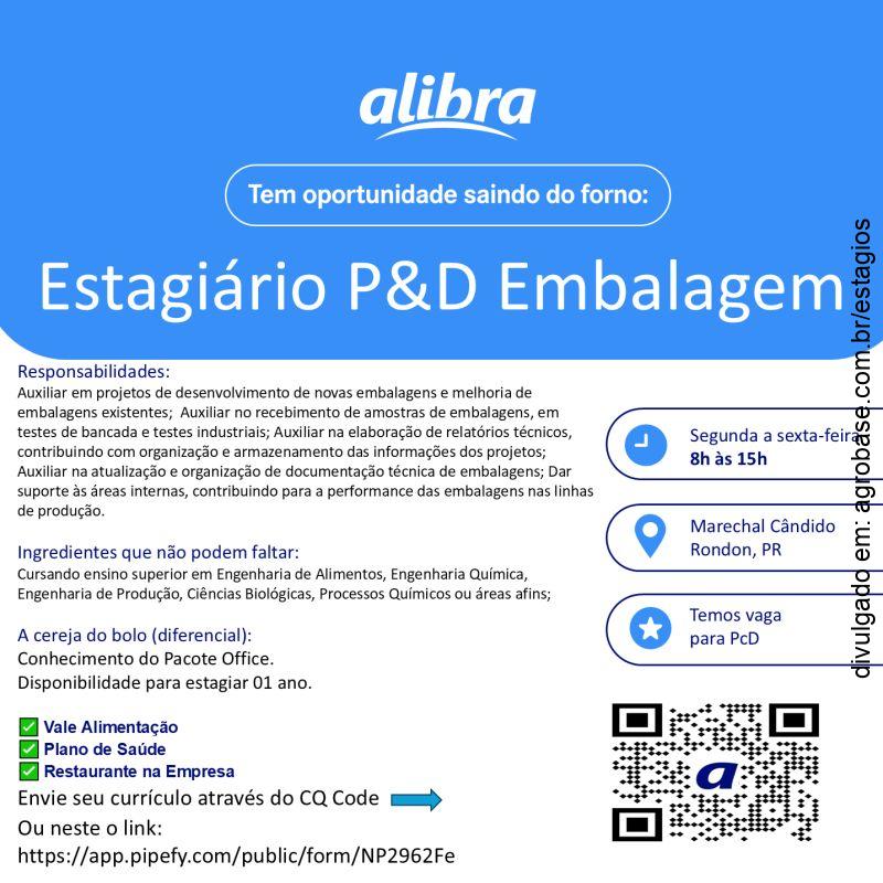 Estágio p&d embalagem – Marechal Cândido Rondon/PR