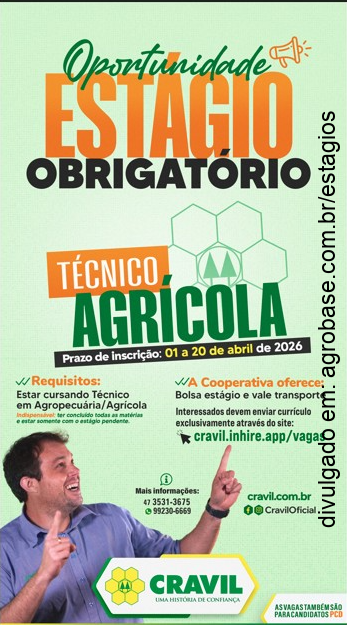 Estágio obrigatório técnico agrícola – Rio do Sul/SC