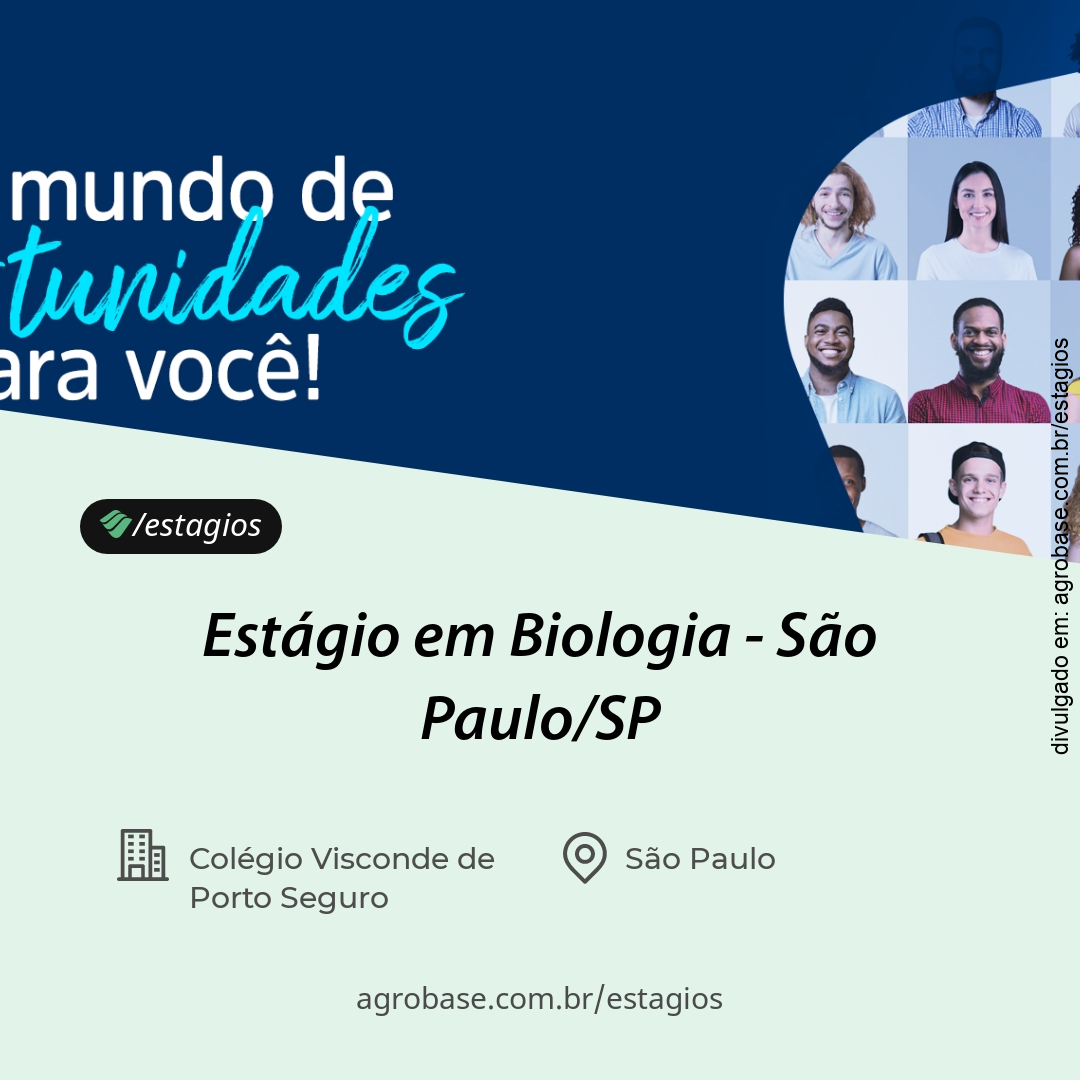 Estágio em biologia – São Paulo/SP