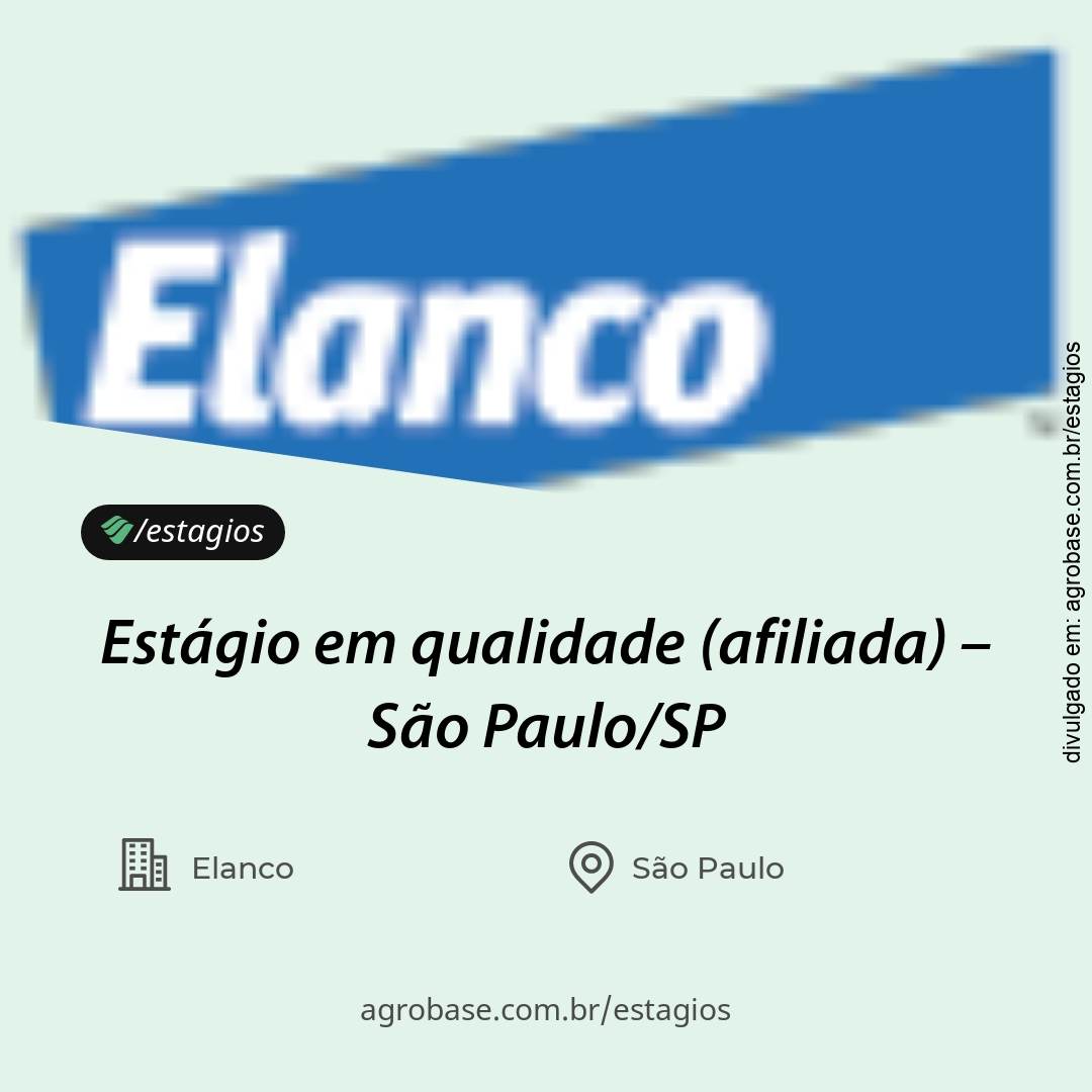 Estágio em qualidade (afiliada) – São Paulo/SP