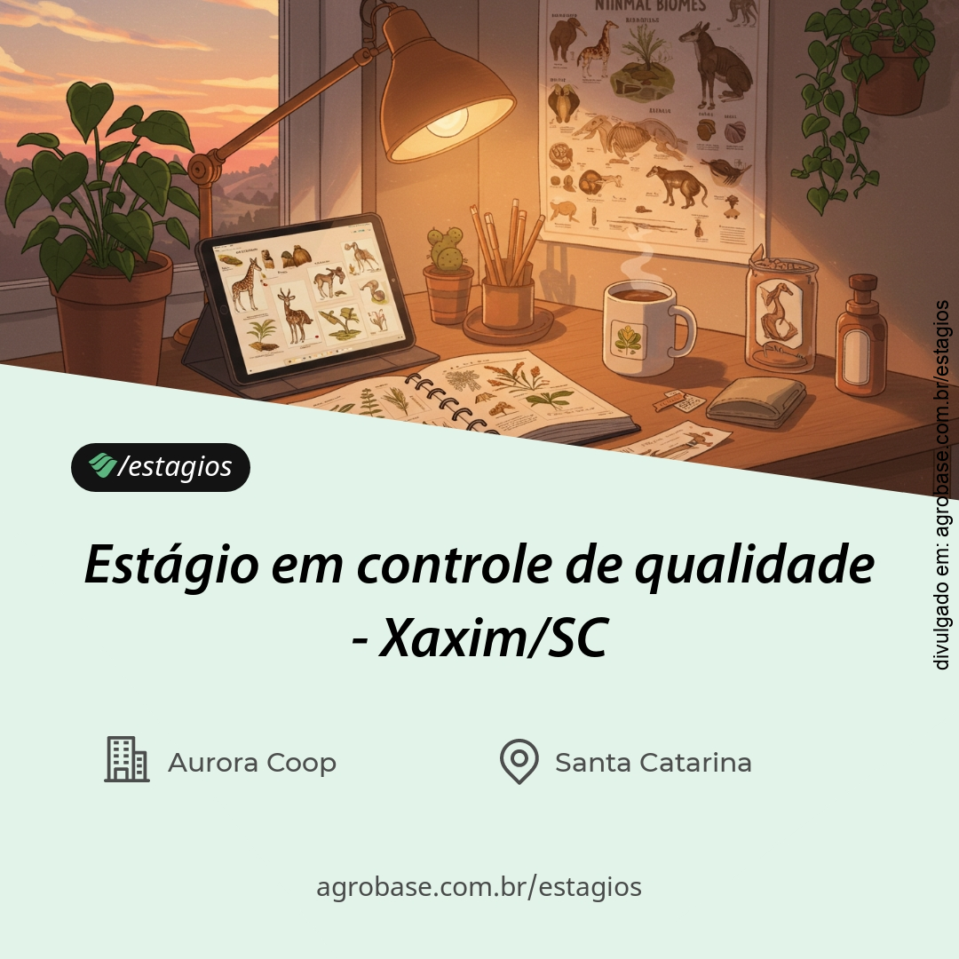 Estágio em controle de qualidade – Xaxim/SC