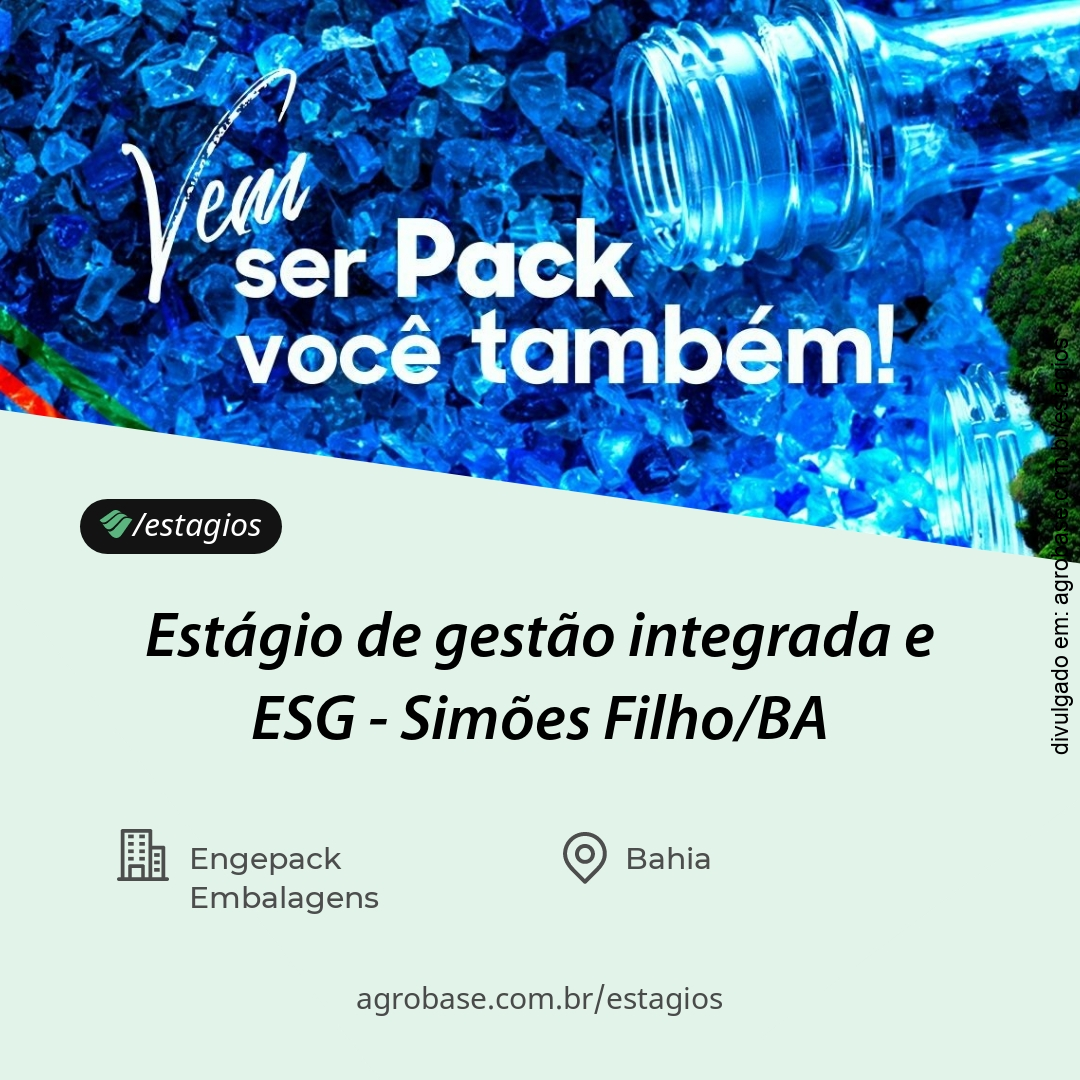 Estágio de gestão integrada e ESG – Simões Filho/BA