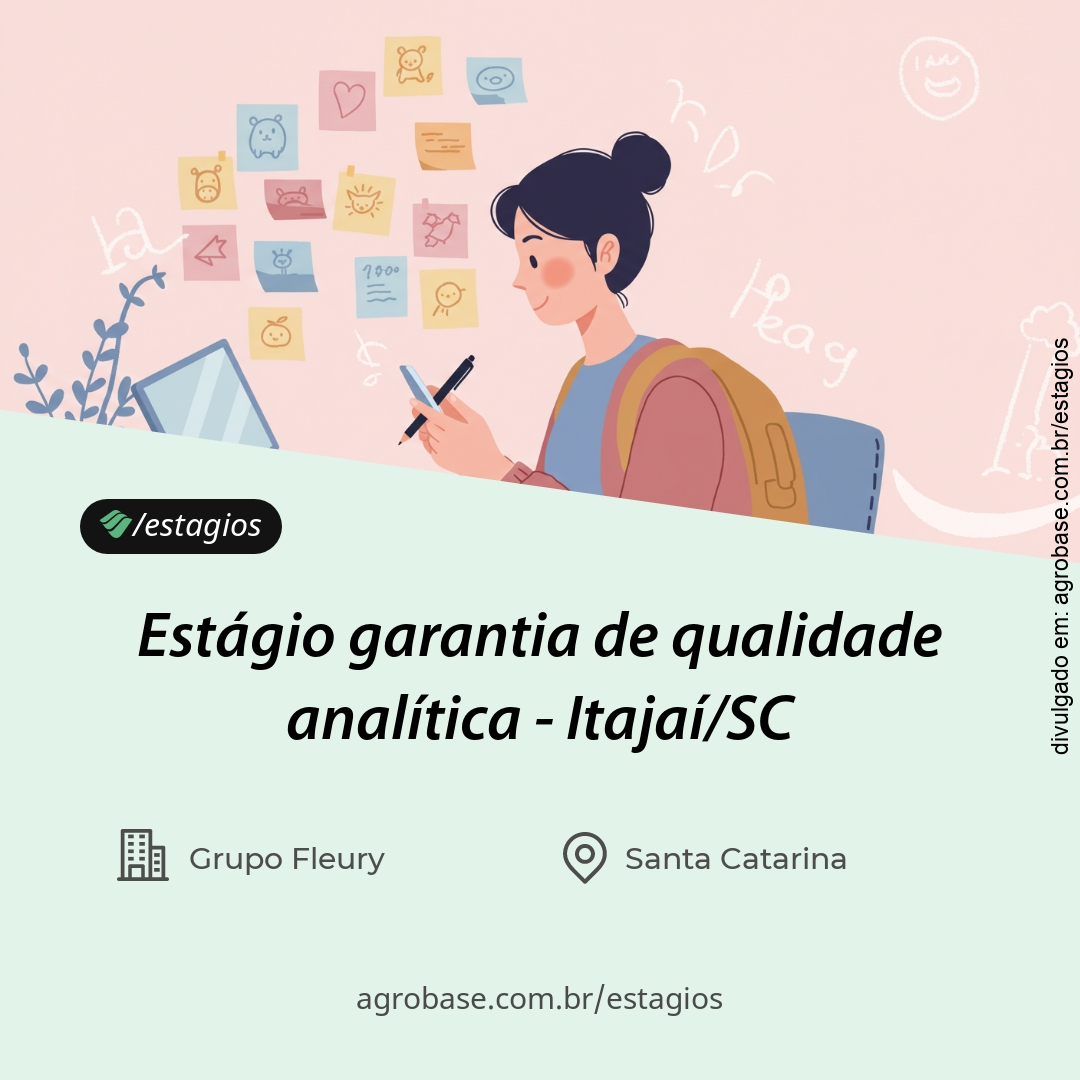 Estágio garantia de qualidade analítica – Itajaí/SC