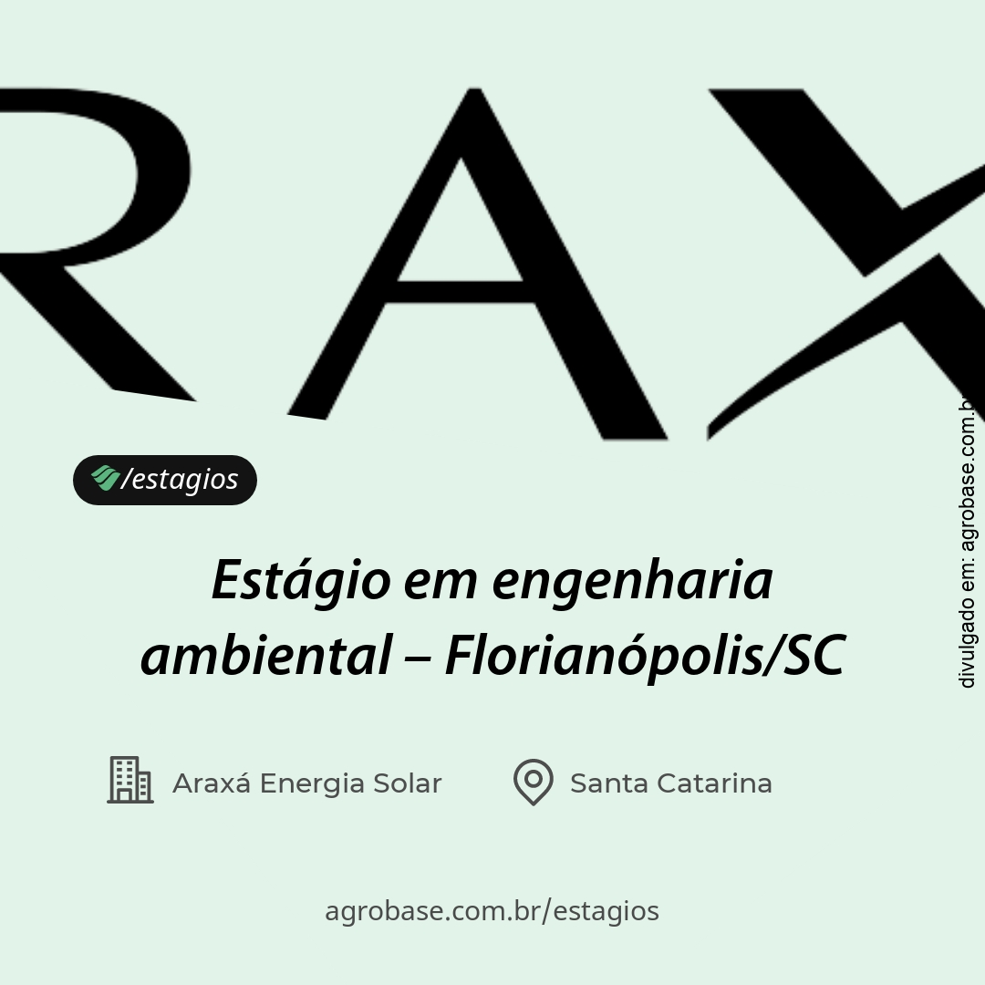 Estágio em engenharia ambiental – Florianópolis/SC