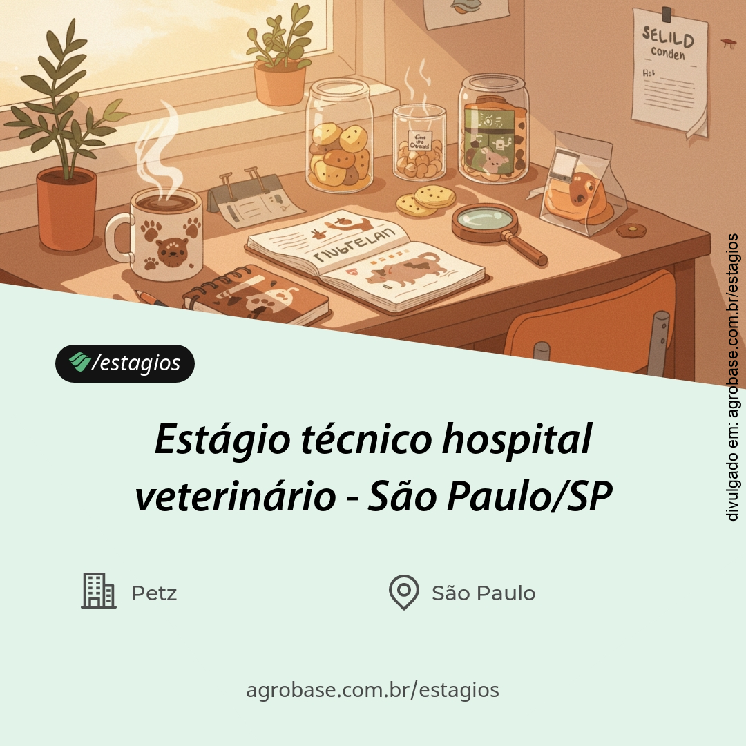 Estágio técnico hospital veterinário – São Paulo/SP