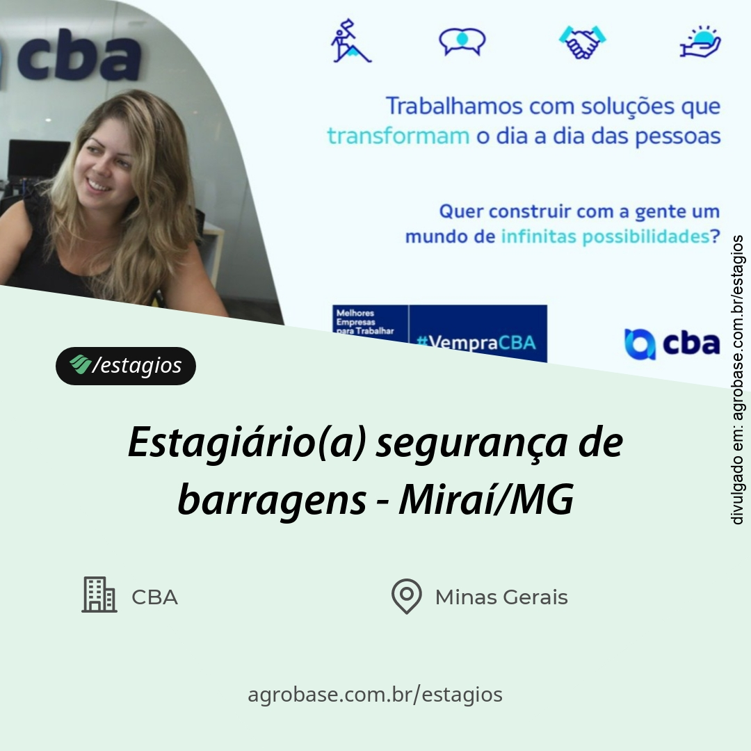 Estagiário(a) segurança de barragens – Miraí/MG