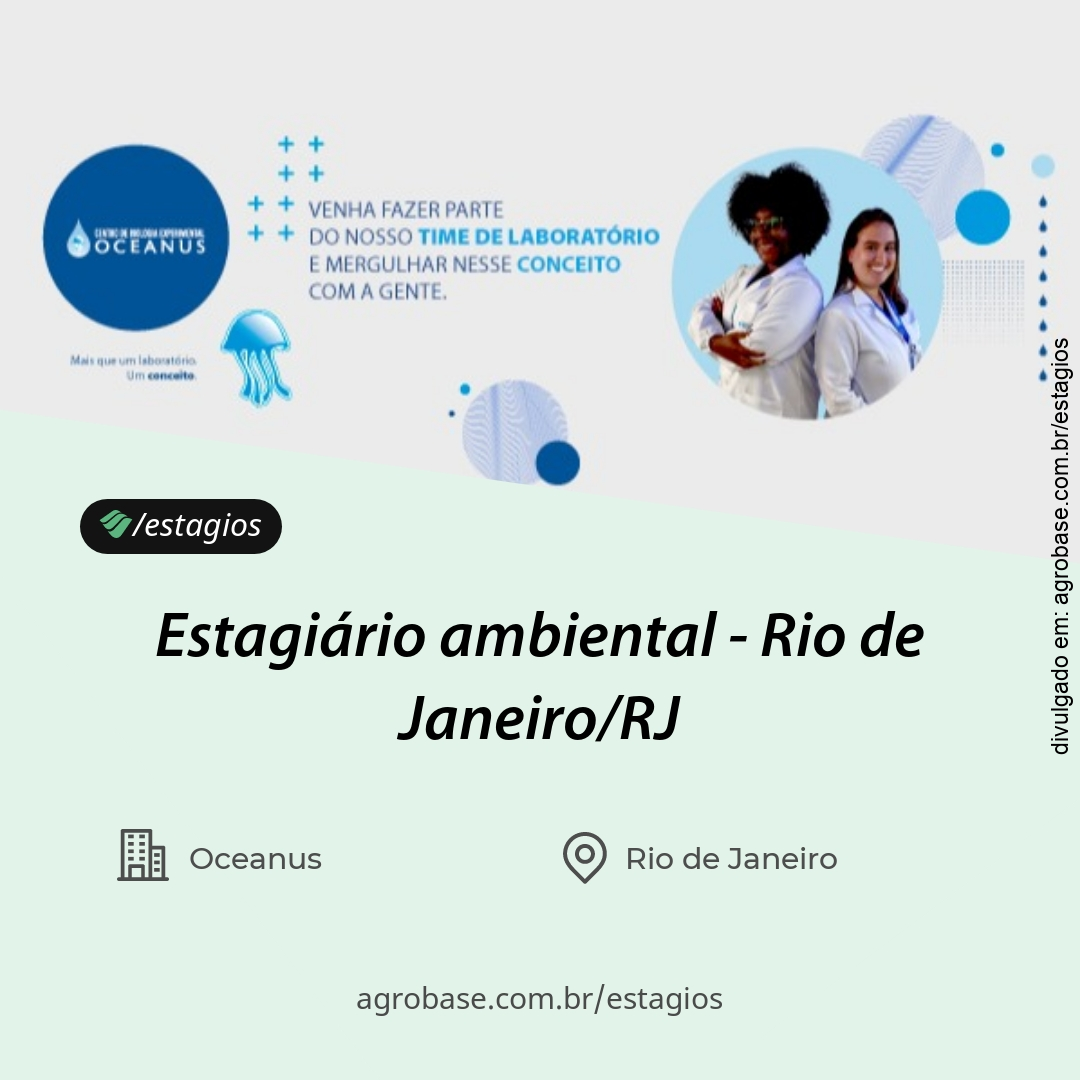 Estagiário ambiental – Rio de Janeiro/RJ