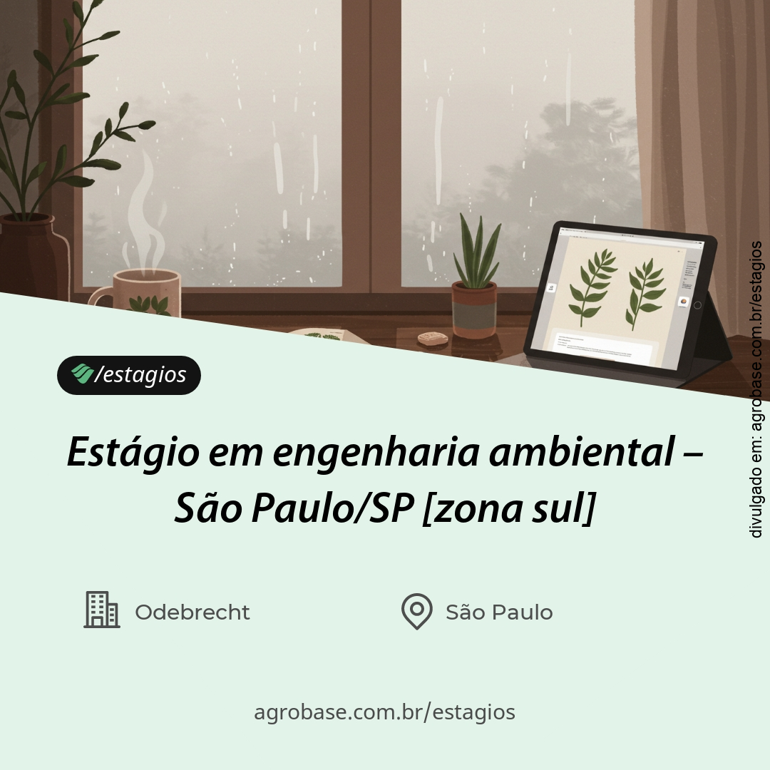 Estágio em engenharia ambiental – São Paulo/SP [zona sul]