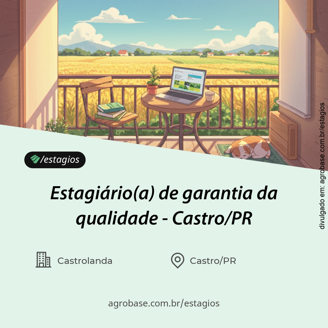 Estagiário(a) de garantia da qualidade – Castro/PR