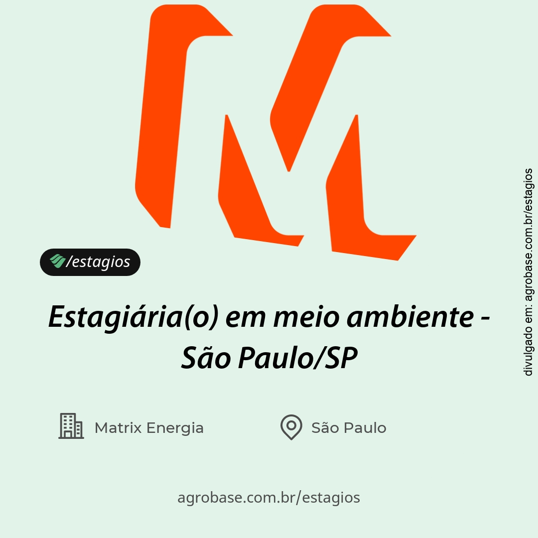 Estagiária(o) em meio ambiente – São Paulo/SP