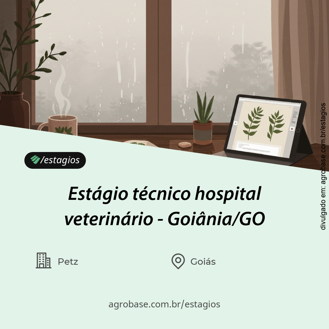 Estágio técnico hospital veterinário – Goiânia/GO