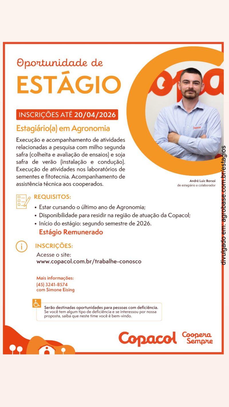 Estagiário(a) em agronomia – Paraná