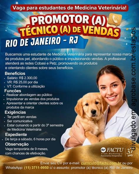 Estágio promotor(a) técnico(a) de vendas – Rio de Janeiro/RJ