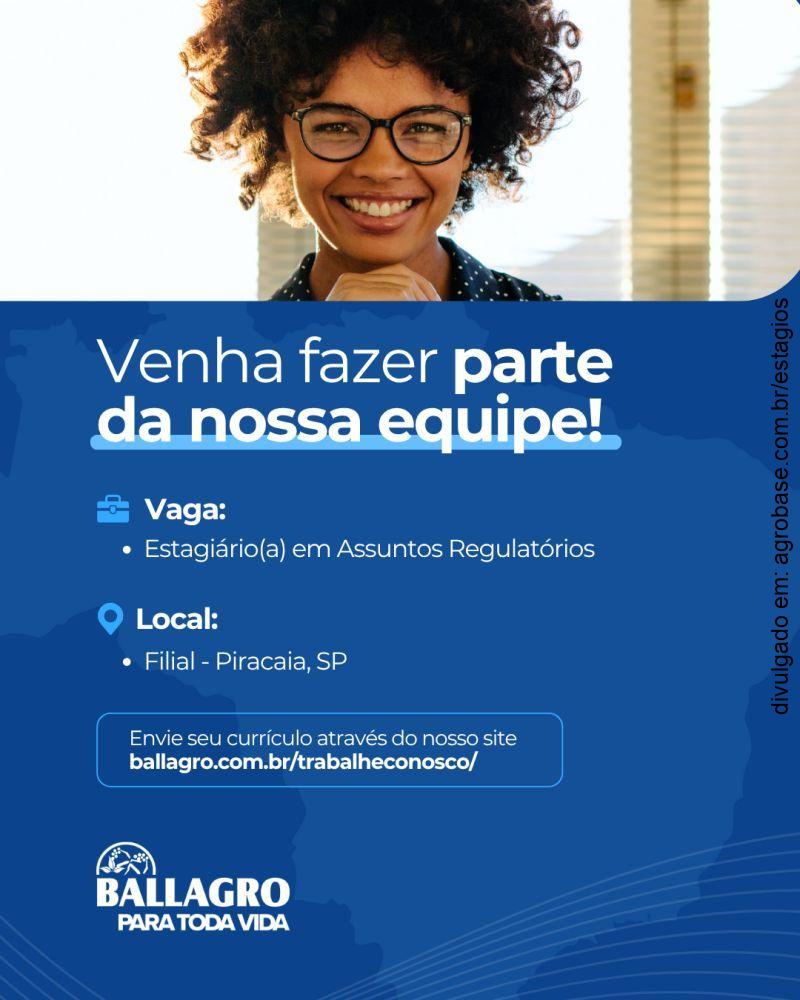 Estágio em assuntos regulatórios – Piracaia/SP