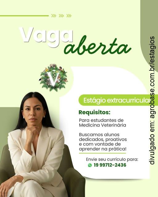 Estágio extracurricular em medicina veterinária – Indaiatuba/SP