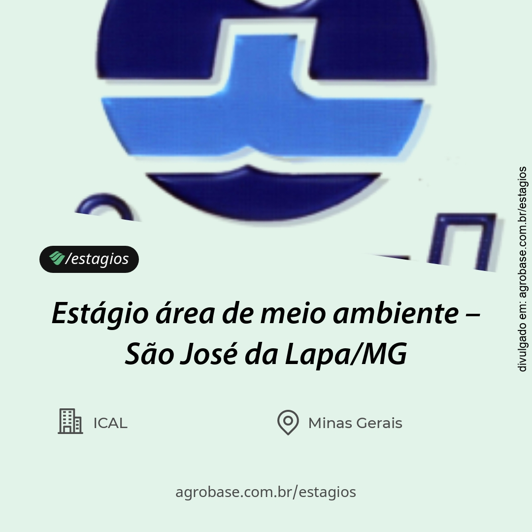 Estágio área de meio ambiente – São José da Lapa/MG