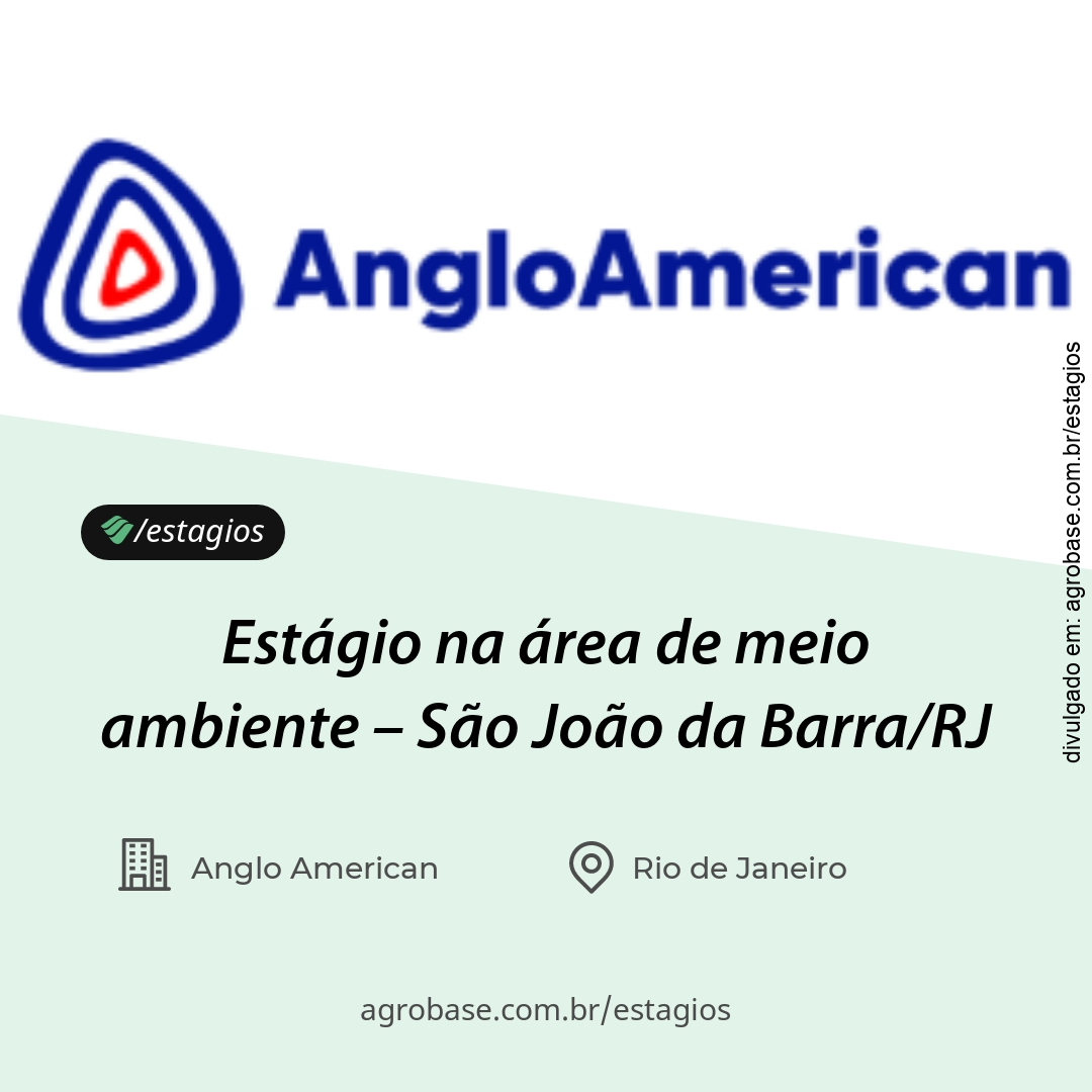 Estágio na área de meio ambiente – São João da Barra/RJ
