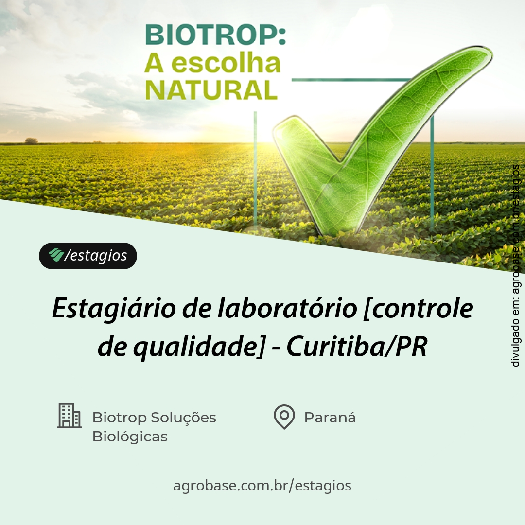Estagiário de laboratório [controle de qualidade] – Curitiba/PR