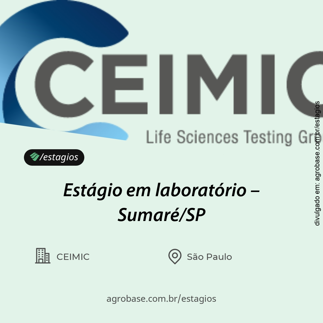Estágio em laboratório – Sumaré/SP