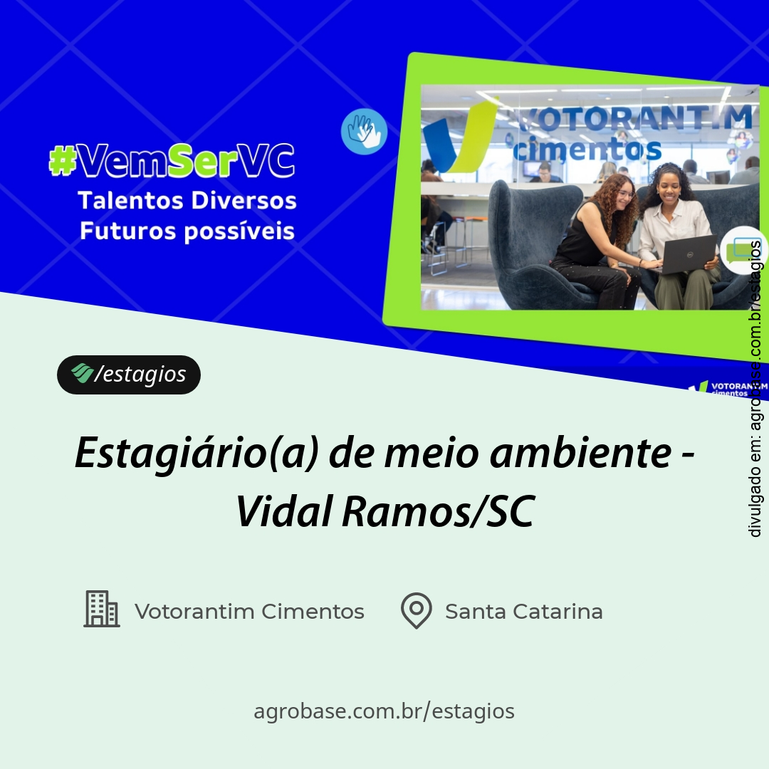 Estagiário(a) de meio ambiente – Vidal Ramos/SC