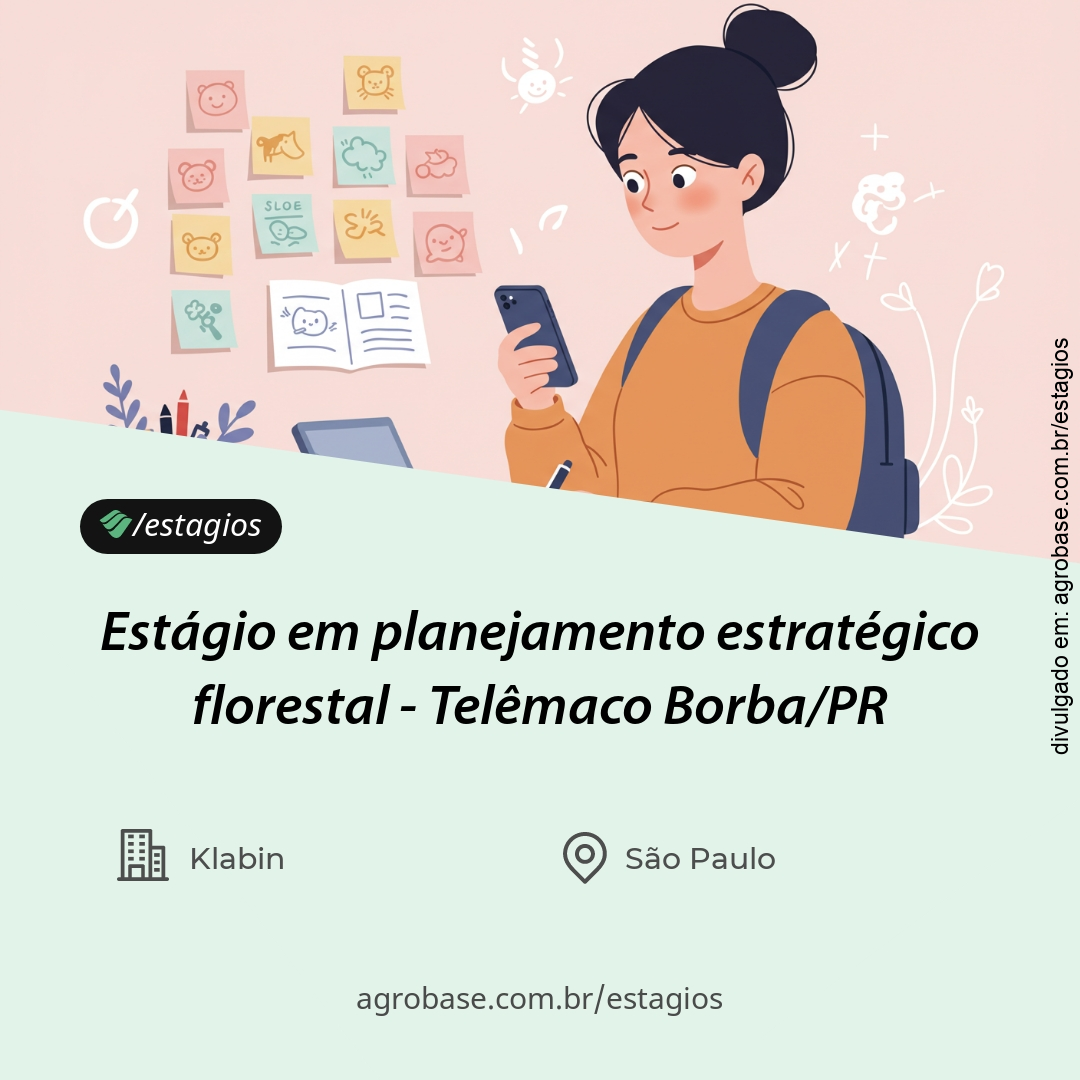 Estágio em planejamento estratégico florestal – Telêmaco Borba/PR