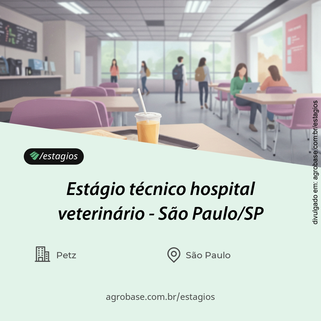 Estágio técnico hospital veterinário – São Paulo/SP