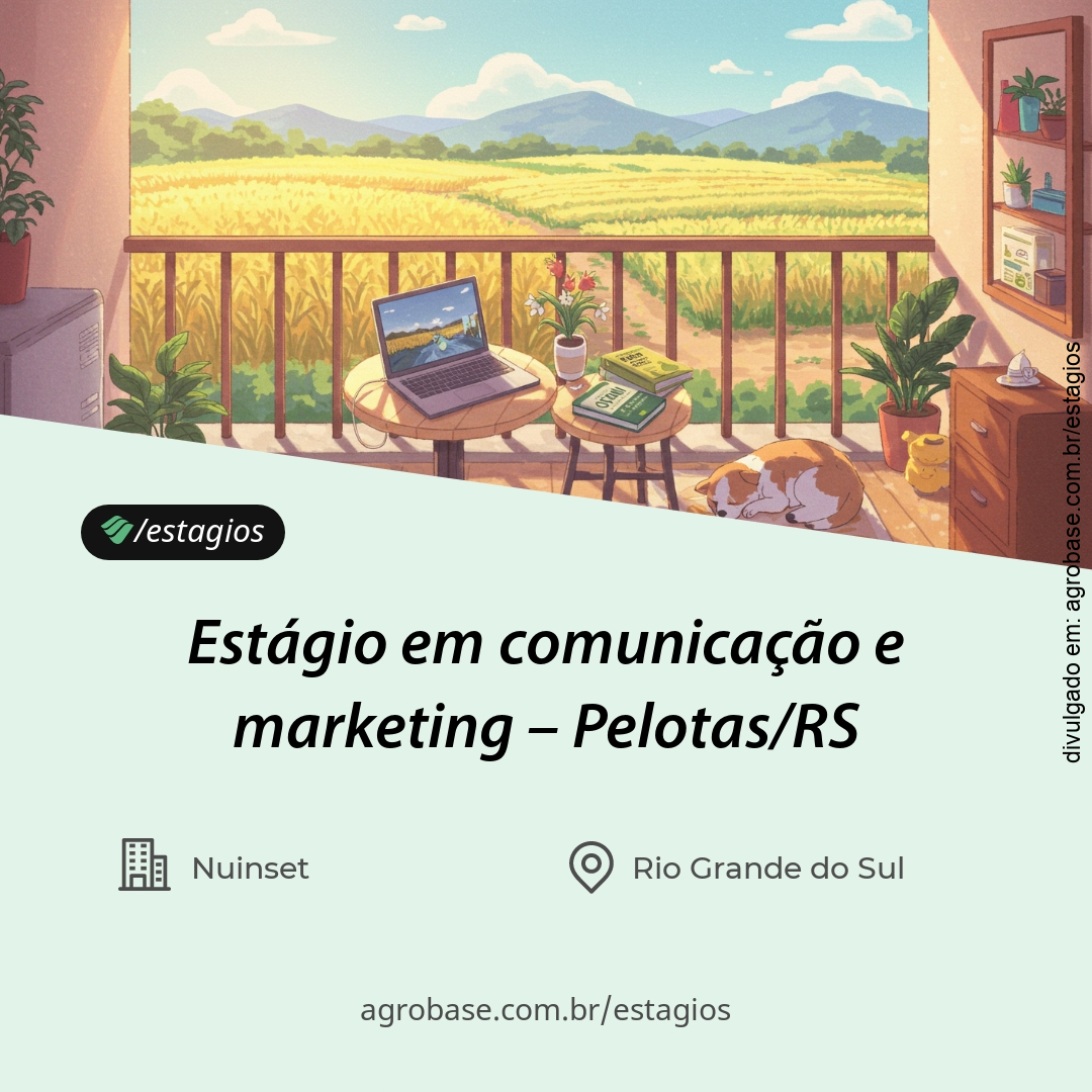 Estágio em comunicação e marketing – Pelotas/RS