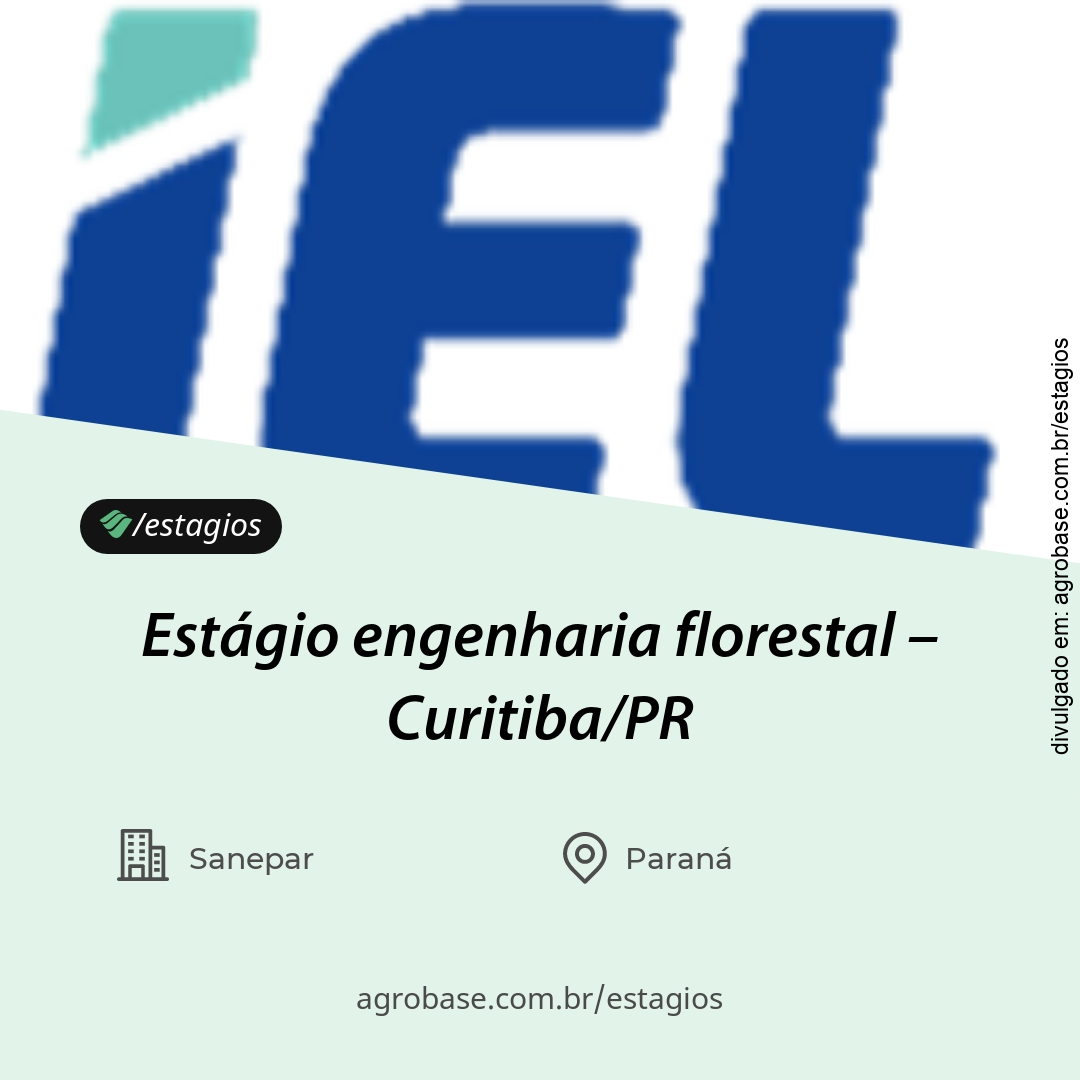 Estágio em engenharia florestal – Curitiba/PR