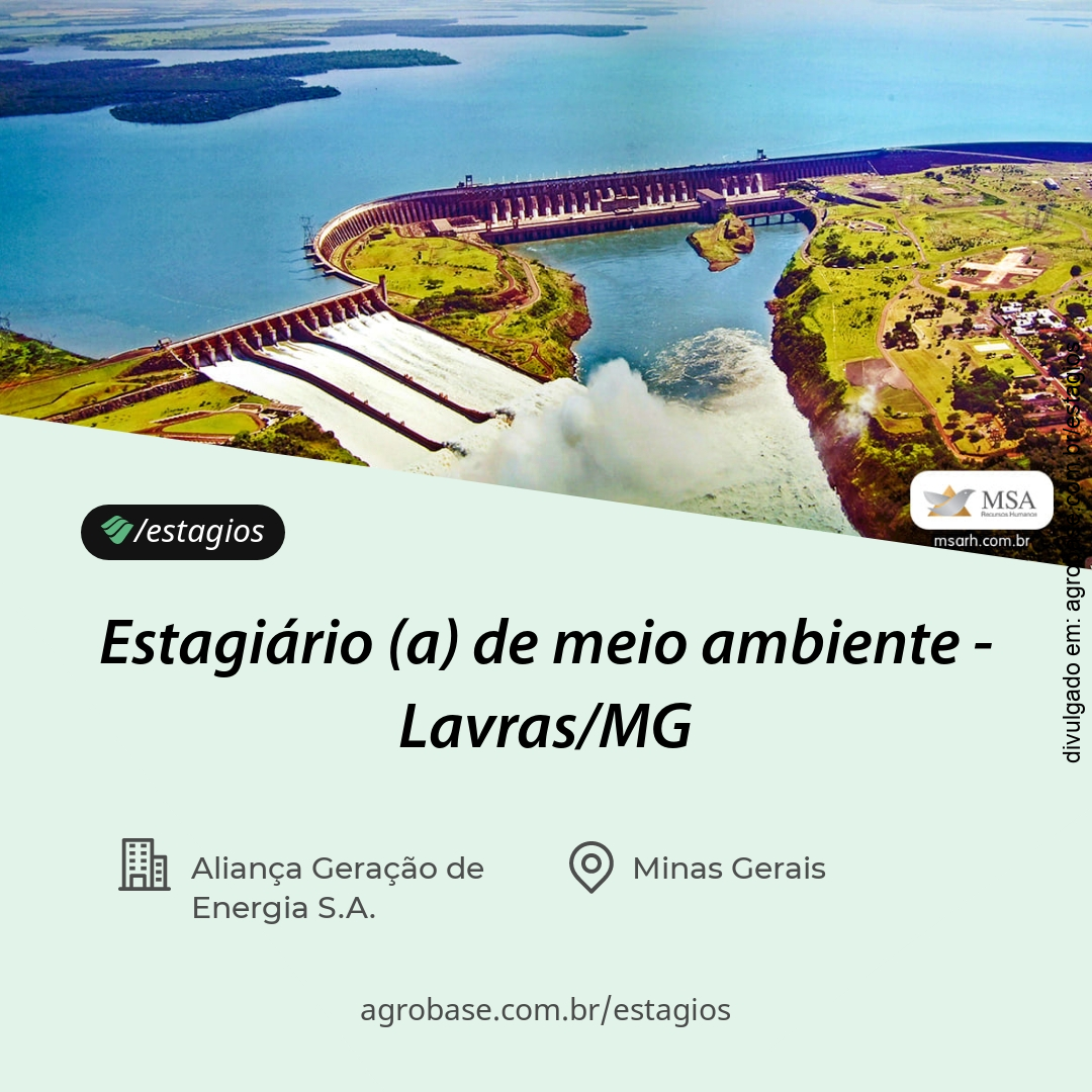 Estagiário (a) de meio ambiente – Lavras/MG