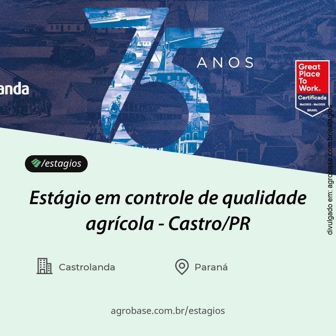 Estágio em controle de qualidade agrícola – Castro/PR