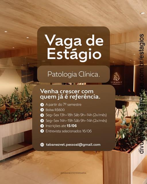 Estágio em patologia clínica – Brasília/DF