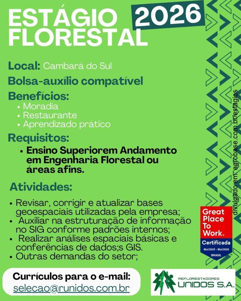 Estágio florestal – Cambará do Sul/RS
