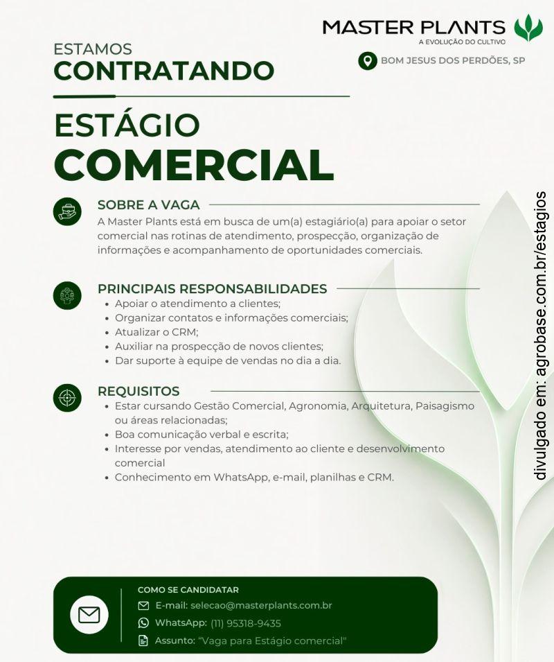 Estágio comercial – Bom Jesus dos Perdões/SP