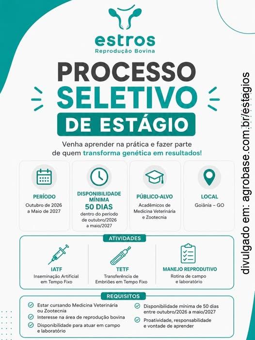 Estágio em reprodução bovina – Goiânia/GO