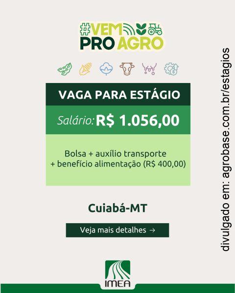 Estágio em agronomia, economia, estatística ou áreas afins – Cuiabá/MT