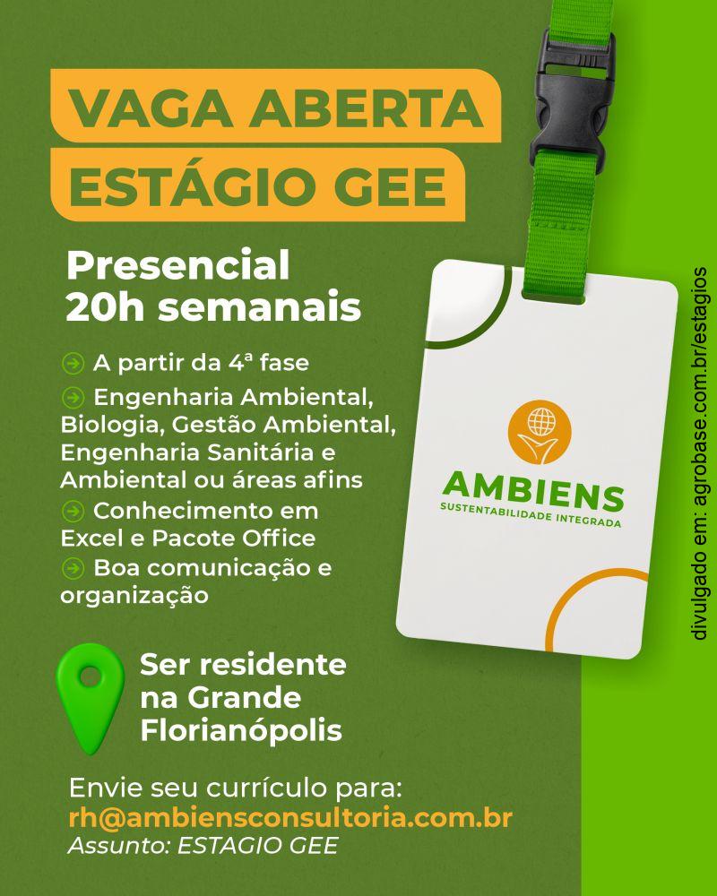 Estágio em sustentabilidade corporativa e ESG – Florianópolis/SC