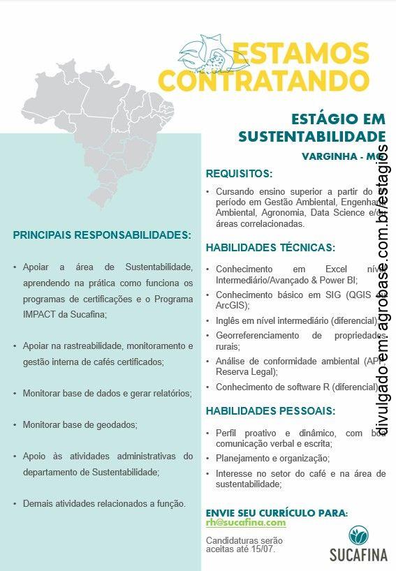 Estágio em sustentabilidade – Varginha/MG