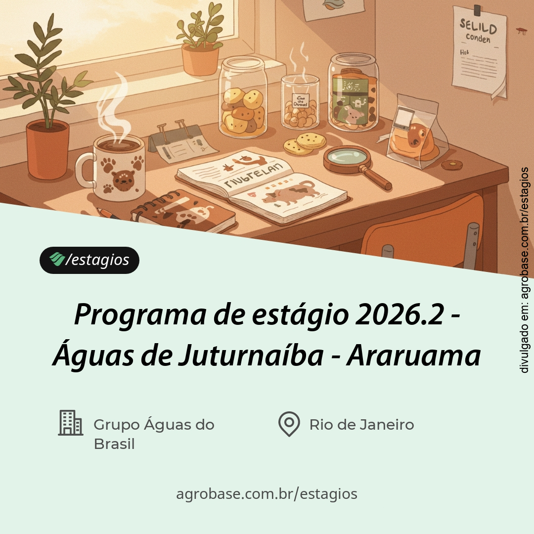 Programa de estágio 2026.2 – Águas de Juturnaíba – Araruama