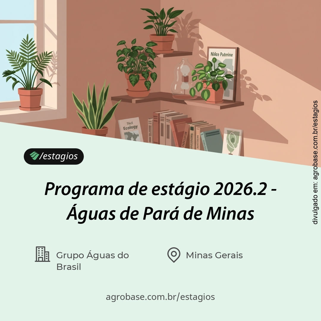 Programa de estágio 2026.2 – Águas de Pará de Minas